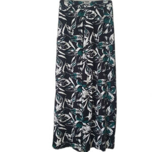 Gap Pant Womens sz Large Hawaiian Tropical Floral Print Wide Leg Pull on